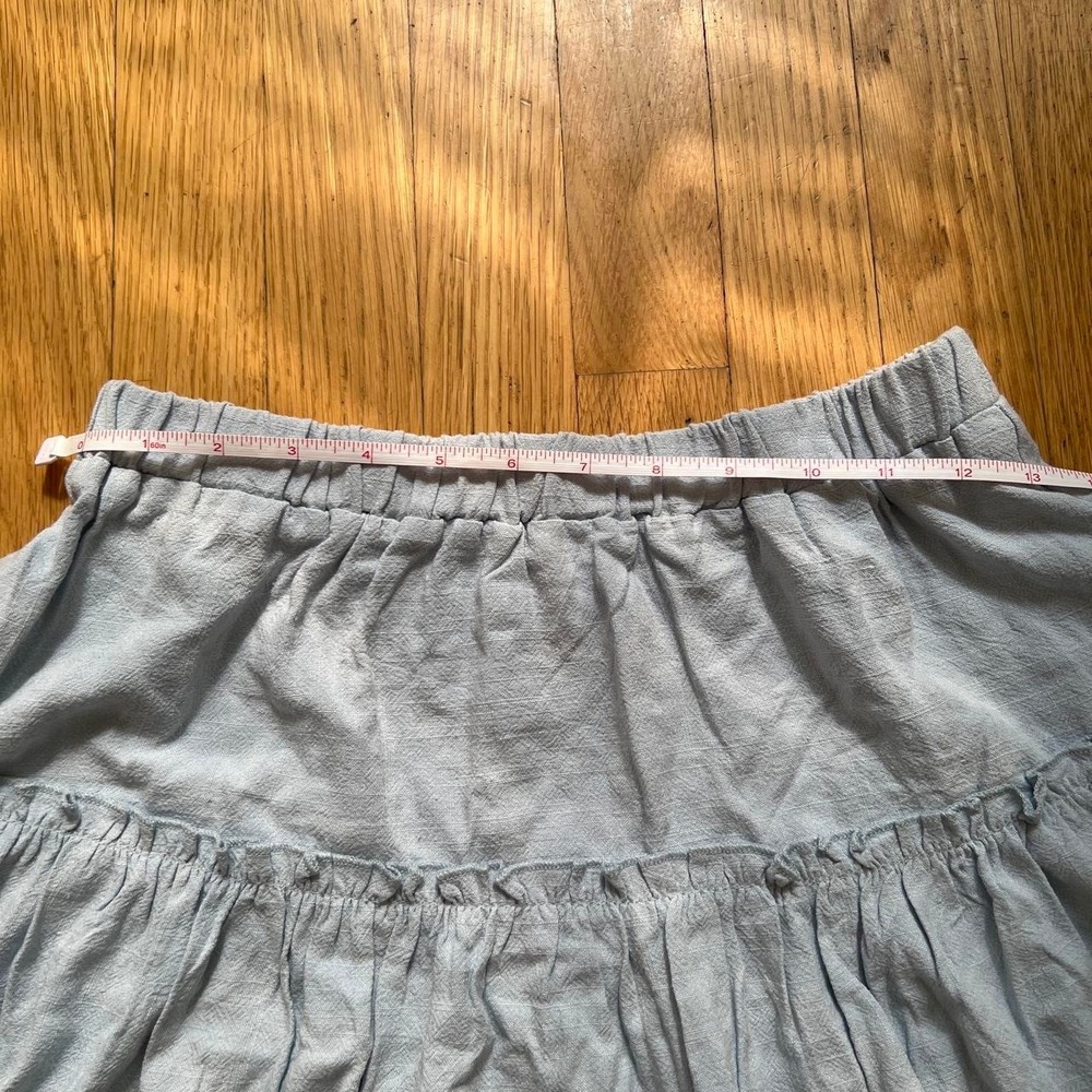 Princess Polly Light blue ruffle mini skirt with elastic waistband, Women's 6 - Picture 4 of 5